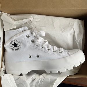Brand new white Converse thick lugged sole size 9